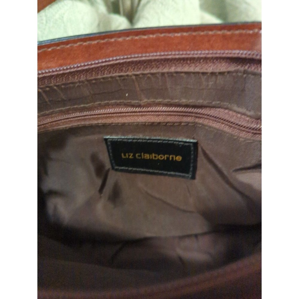 VINTAGE Liz Claiborne Basket Weave Woven Brown Shoulder Purse Bag! - Picture 6 of 8